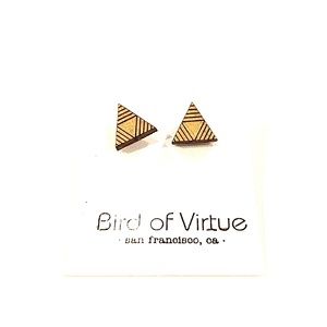 Gold Pyramid Earrings